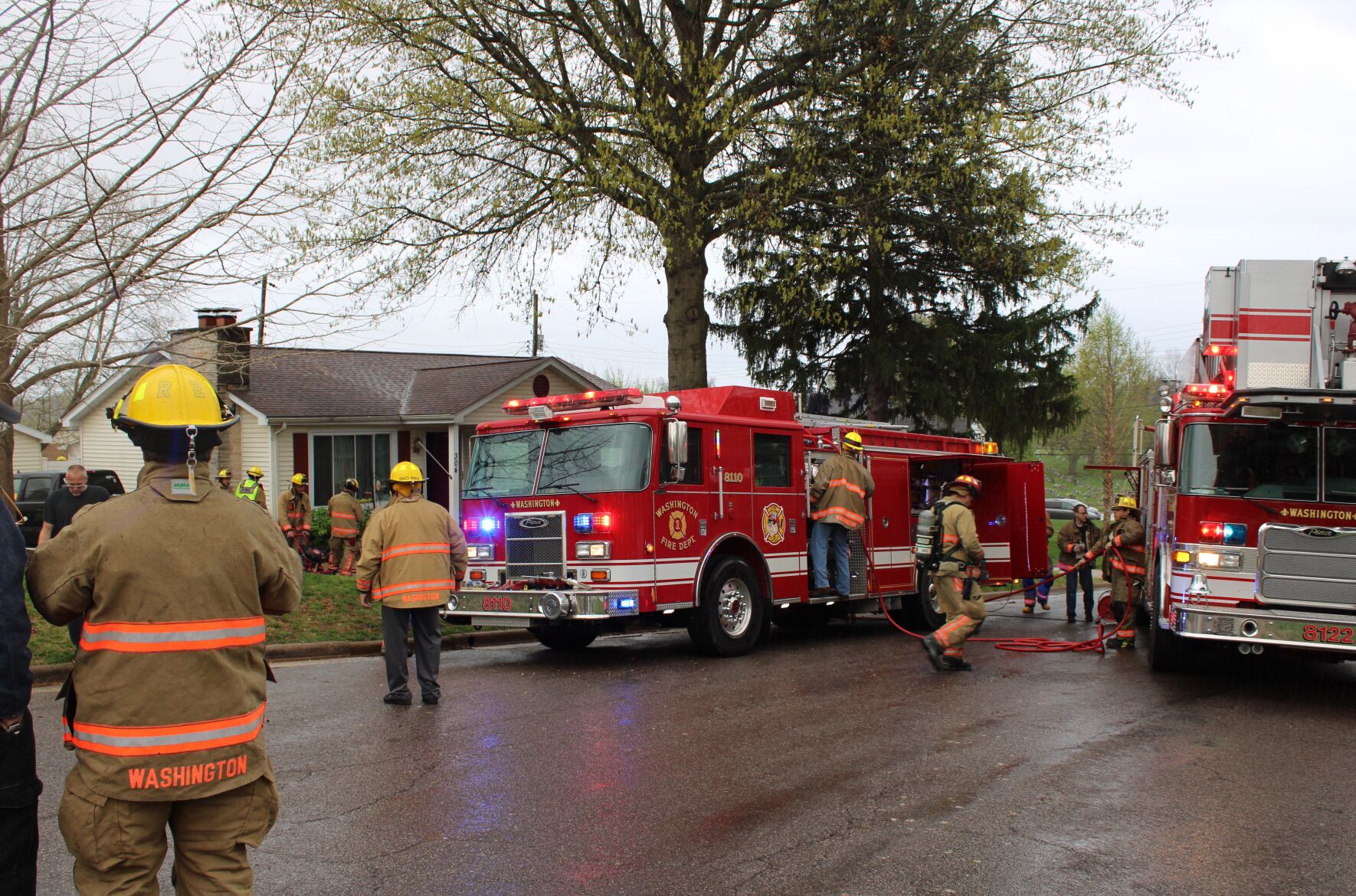 Firefighters respond to residential trash can fire